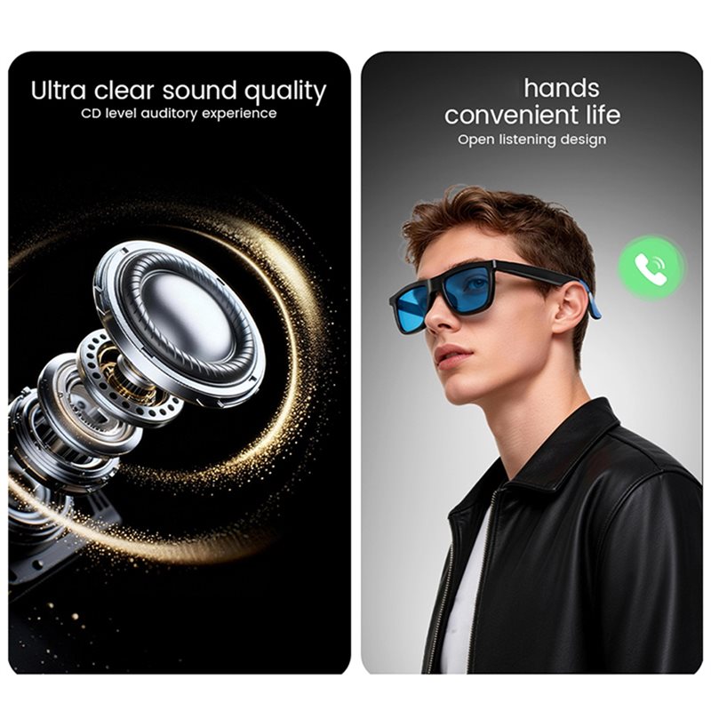 AI Smart Audio Glasses Touch T - Audio Music Bluetooth ulasan dan harga