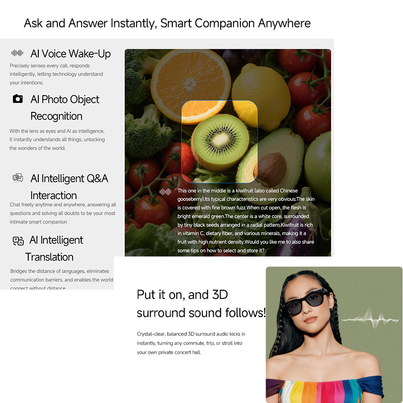 2026 AI smart Glasses HD 800W  - Audio Music Voice ulasan dan harga