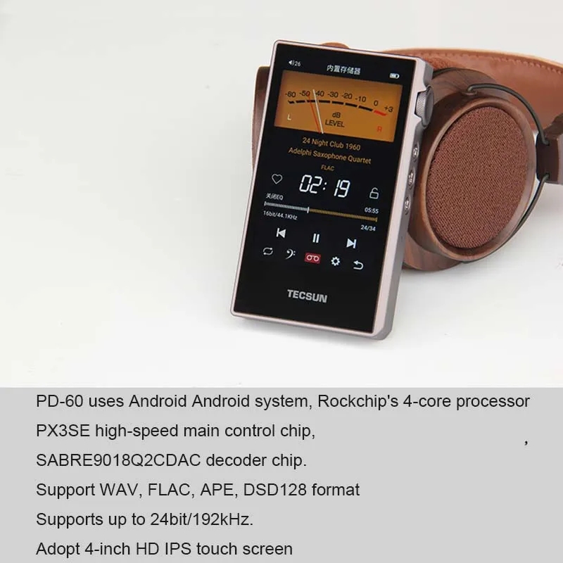 Tecsun PD-60 4 inch IPS touch  - Audio Music Equalizer ulasan dan harga