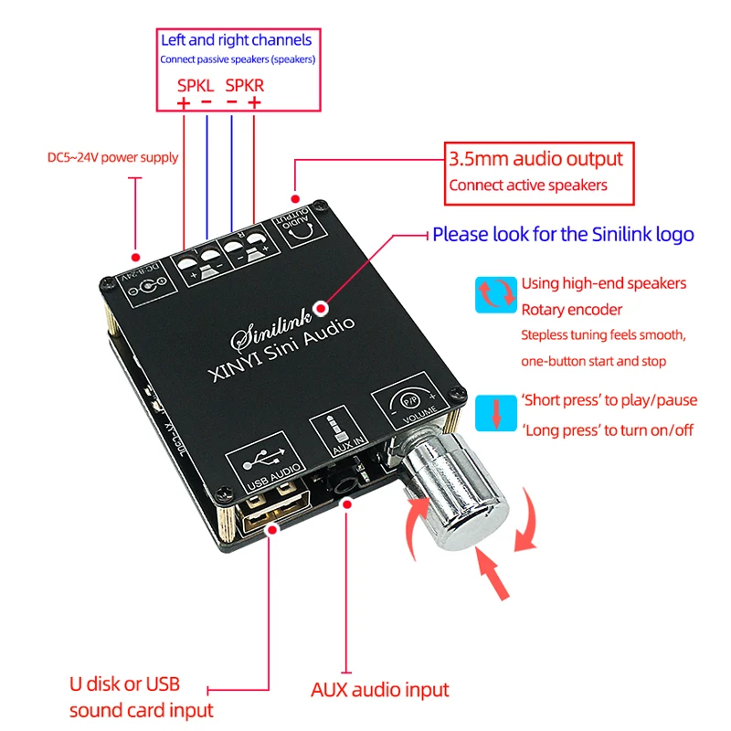 2*50W Bluetooth 5.0 Power Ampl - Audio Music Player App ulasan dan harga