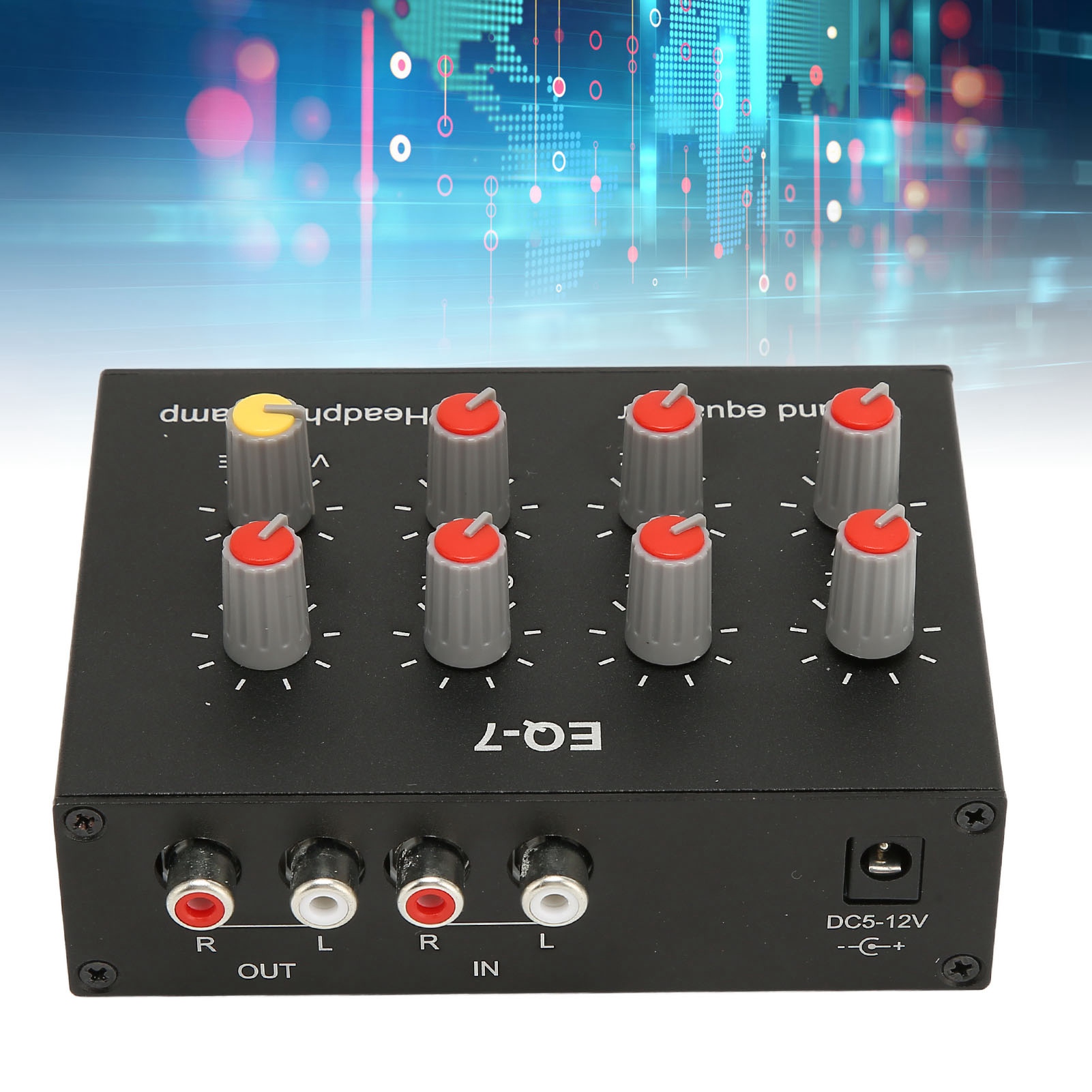 7 Band Sound Equalizer RCA Out - Audio Music Equalizer ulasan dan harga
