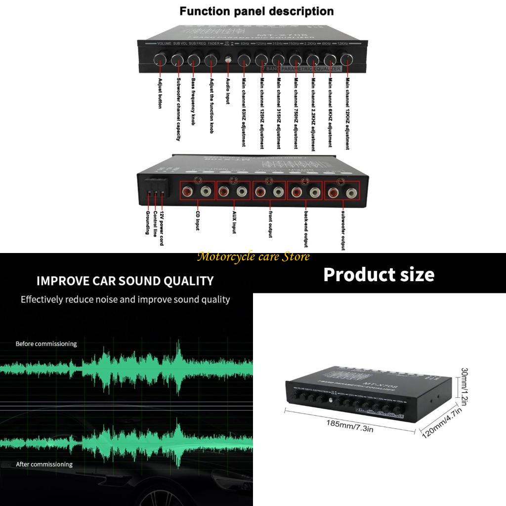 Innovative 7 Band Car Stereo E - Audio Music Equalizer ulasan dan harga