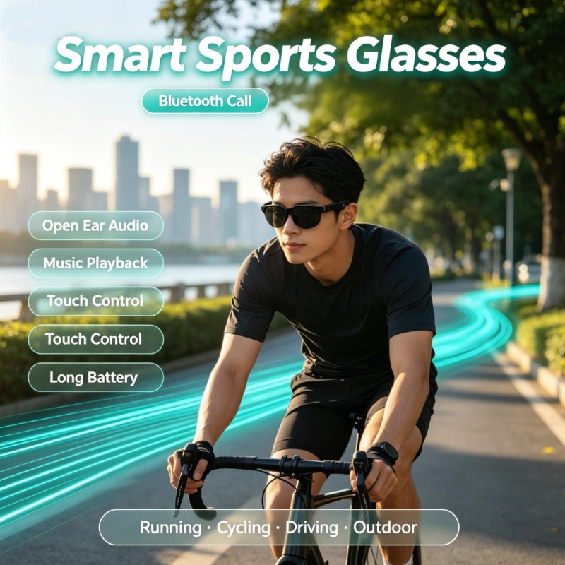 Smart Sports Glasses Open Ear  - Audio Music Bluetooth ulasan dan harga