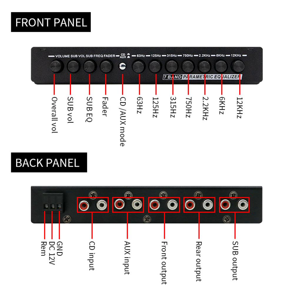 Professional 7 Band Car Equali - Audio Music Equalizer ulasan dan harga
