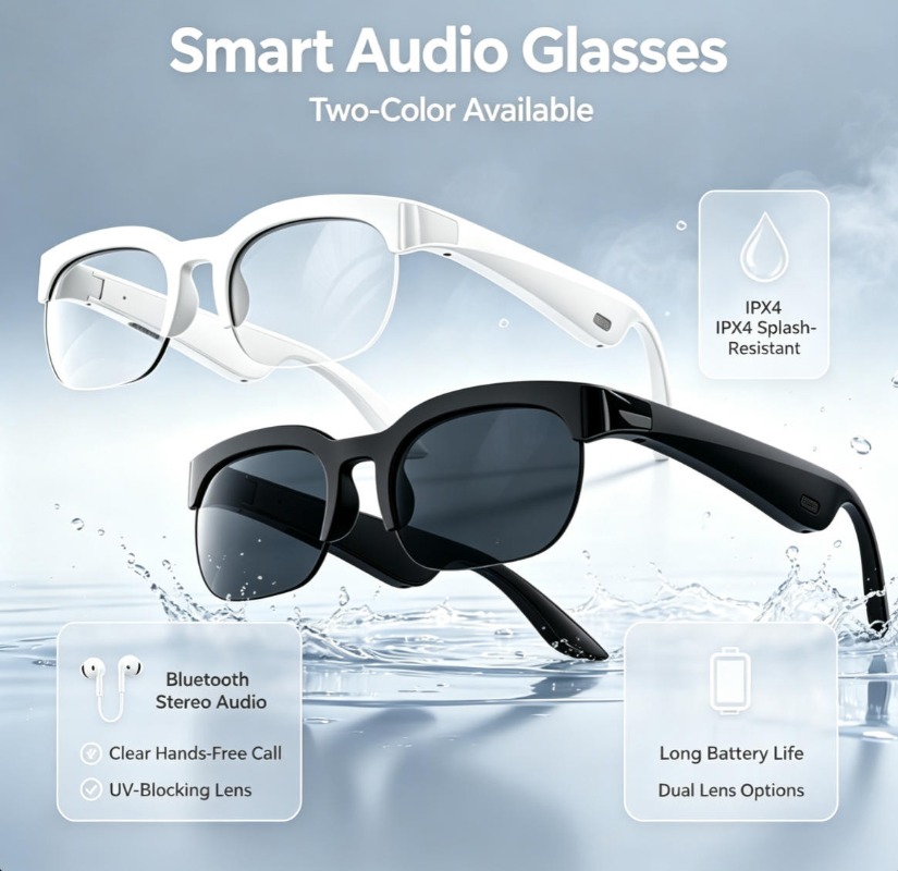 2 Colors Smart Audio Glasses B - Audio Music Voice ulasan dan harga